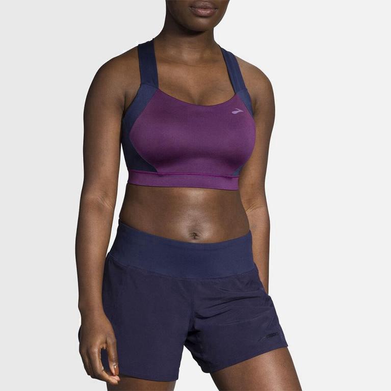 Brooks Uphold Crossback - Run Bra Mujer - Moradas (KUNC-40652)